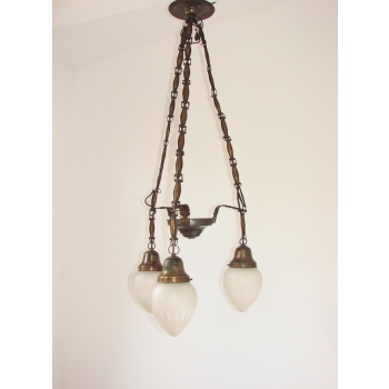 Lampa sufitowa Art Déco 3-punktowa